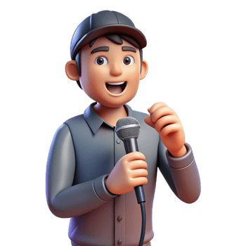 extraordinary vintage Musician, holding microphone, passionate expression, 4K png
