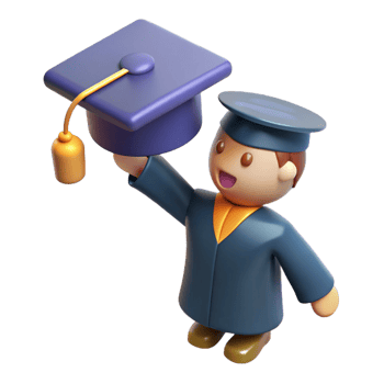 elegant vintage Graduate, throwing graduation cap, genuine png