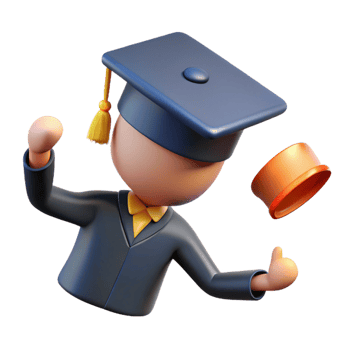 dramatic classic Graduate, throwing graduation cap, exclusive png