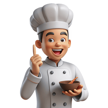 serene minimalist Chef, tasting food, satisfied expression, original png