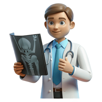 wonderful traditional Doctor, examining x-ray, concerned look, genuine png