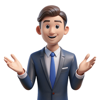 magnificent contemporary Businessman, making hand gestures, premium png