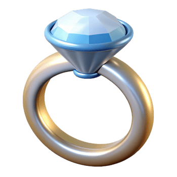 elegant traditional A diamond engagement ring, solitaire setting high resolution png