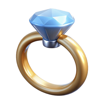 magnificent vintage A diamond engagement ring, solitaire setting genuine png