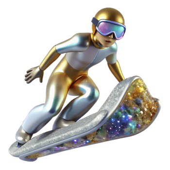 dramatic modern Ski Jumper Preparing for Takeoff Transparent png