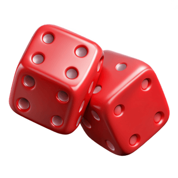 elegant minimalist A pair of red dice showing snake eyes authentic png