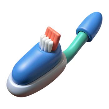 elegant vintage A toothbrush with toothpaste authentic png