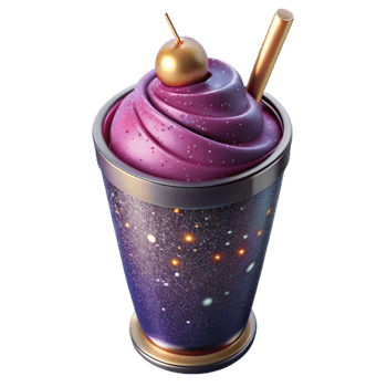 dramatic contemporary Smoothie Isolated with Fruit and Yogurt and Transparent Background detailed png
