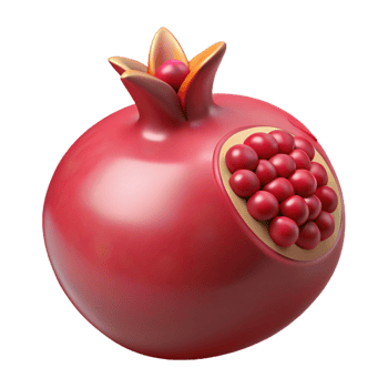 magnificent traditional A pomegranate, seeds exposed exclusive png