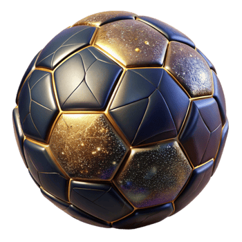 elegant vintage Soccer Ball Front View Isolated Element authentic png
