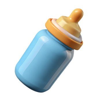 dramatic artistic A baby bottle detailed png