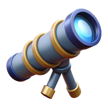 serene minimalist Advanced telescope lens with multiple elements and anti-reflective coating premium png
