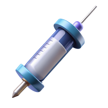 elegant classic Advanced medical syringe with retractable needle and digital dosage display high resolution png