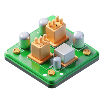 serene classic Circuit board with components genuine png