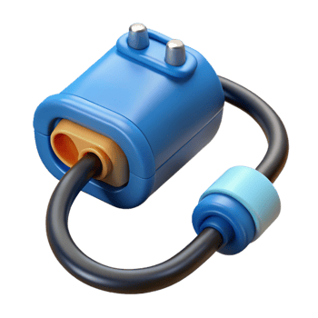 impressive abstract Electric car charging cable detailed png