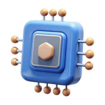 vibrant creative Artificial intelligence chip with neural network professional png