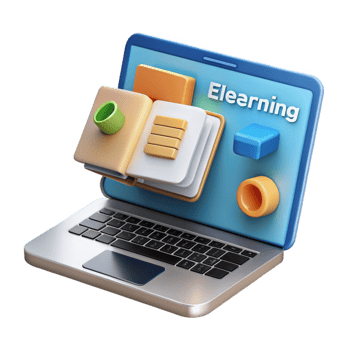 dramatic vintage E-learning platform on a laptop screen high resolution png