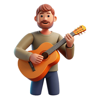 wonderful contemporary Playing guitarist, acoustic guitar, high resolution png