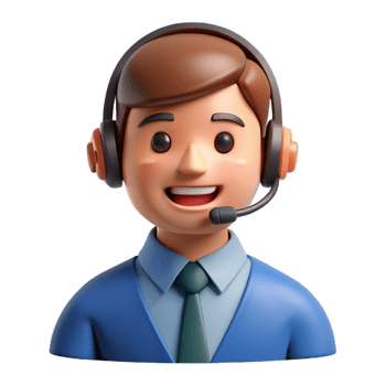 dramatic contemporary Smiling customer service representative, headset, genuine png
