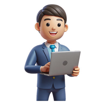 vibrant modern Determined entrepreneur, laptop, high resolution png
