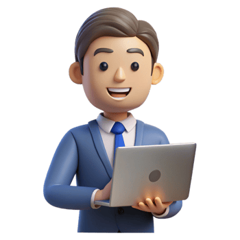 vibrant traditional Determined entrepreneur, laptop, authentic png