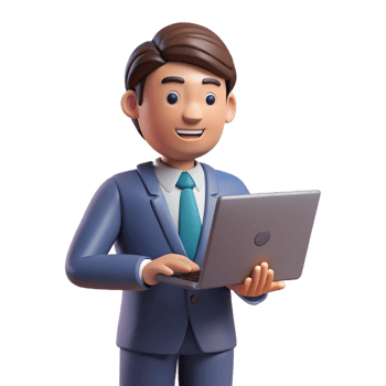 elegant traditional Determined entrepreneur, laptop, authentic png