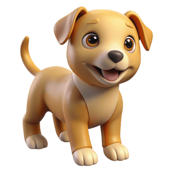 beautiful creative Cute puppy, playful pose, high quality png