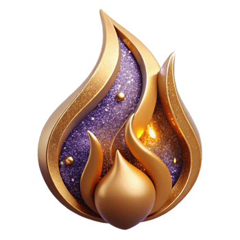 elegant artistic Stylized Flame Shape Cutout authentic png