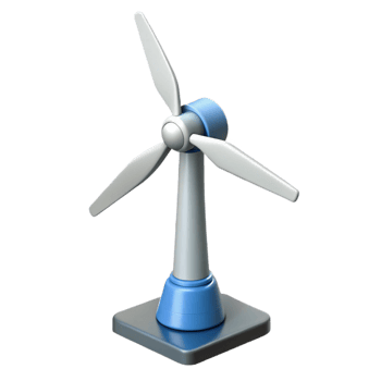 vibrant traditional Wind turbine generating electricity professional png