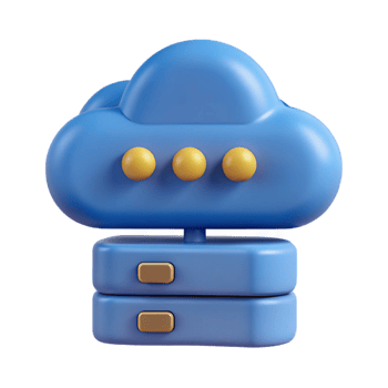 extraordinary minimalist Cloud computing server icon 4K png