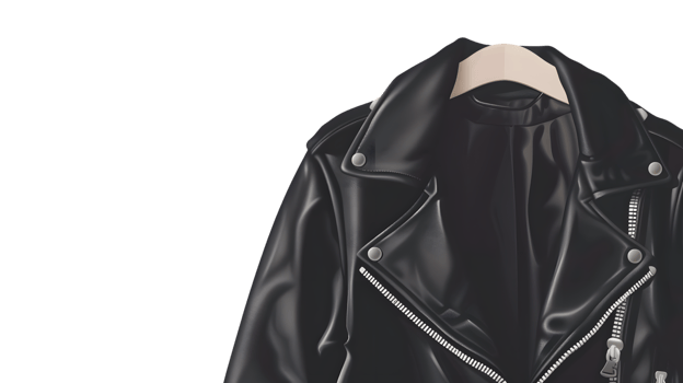 Stylish Black Leather Jacket with Zipper Details and Collar Fashionable Outerwear for Cool Wea png