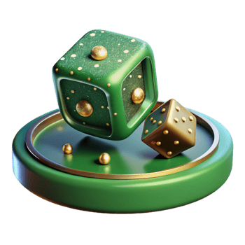 stunning minimalist Throwing Dice Onto Green Felt Table Transparent Background genuine png