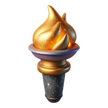 extraordinary vintage Torch Flame with Realistic Lighting Isolated high quality png