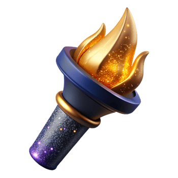 stunning minimalist Torch Flame with Realistic Lighting Isolated professional png
