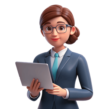 stunning minimalist Concentrated businesswoman holding a laptop, premium png