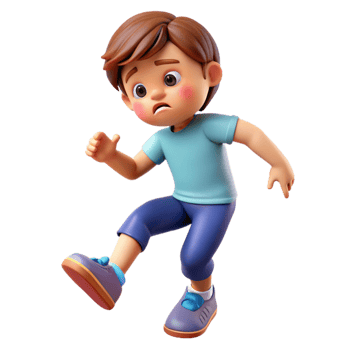 vibrant abstract Frustrated child stomping their feet, genuine png