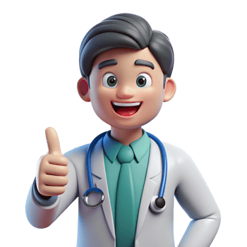 wonderful classic Happy doctor giving a thumbs up, high quality png