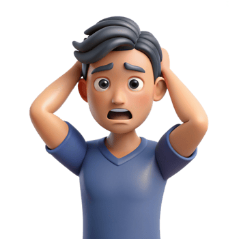 beautiful modern Frustrated young man shaking his head, original png