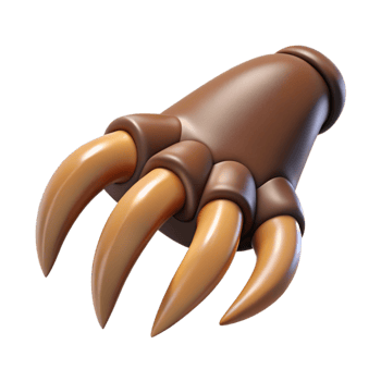 vibrant classic Single, realistic griffin claw, sharp talons original png