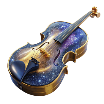 dramatic minimalist Violin Side Angle Cutout high quality png