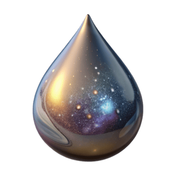 dramatic abstract Water Droplet Macro Shot Side View Transparent Background authentic png