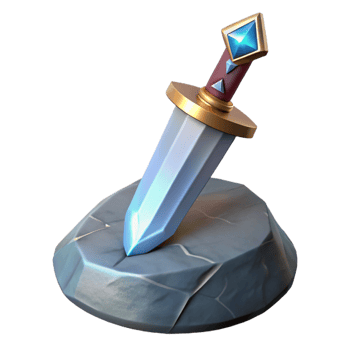 stunning abstract A gleaming longsword, embedded in a stone exclusive png