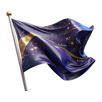 impressive vintage Waving Flag in Strong Wind Resilience Symbol Transparent Background png