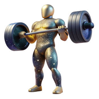 elegant modern Weightlifter Silhouette Side View Transparent high quality png