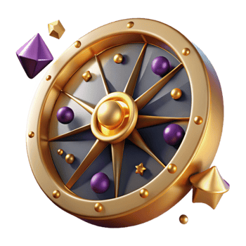 beautiful minimalist Wheel of Fortune Landing on Jackpot Isolated high quality png