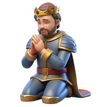elegant traditional A noble knight, kneeling in prayer authentic png