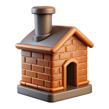 serene traditional Tudor house chimney decorative brickwork, authentic png
