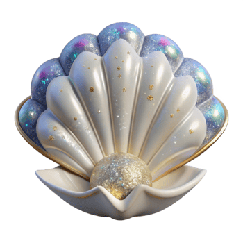 stunning rustic White Seashell Fan Shaped Transparent Background png