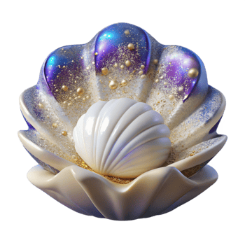 serene abstract White Seashell Isolated Transparent exclusive png