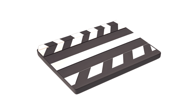 Clapperboard Icon for Film and Production Movie Slate Cinema Equipment Black and Whit png